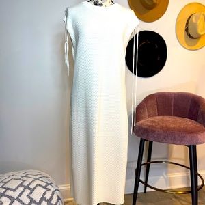 White sweater dress from New York and Company.